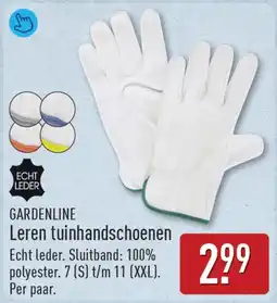 ALDI GARDENLINE Leren tuinhandschoenen aanbieding