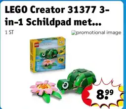 Kruidvat LEGO Creator 31377 3-in-1 Schildpad met Waterlelie aanbieding