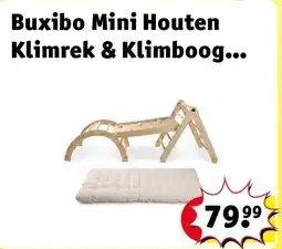 Kruidvat Buxibo Mini Houten Klimrek & Klimboog met Kussen & Klimhelling met Glijbaan aanbieding