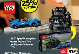 Kruidvat LEGO Speed Champions Jaguar Project 7 en Land Rover Defender aanbieding