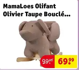 Kruidvat MamaLoes Olifant Olivier Taupe Bouclé Hobbeldier aanbieding