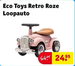 Kruidvat Eco Toys Retro Roze Loopauto aanbieding