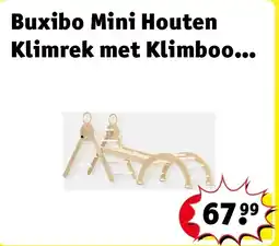 Kruidvat Buxibo Mini Houten Klimrek met Klimboog & Klimhelling met Glijbaan Montessori Speelgym aanbieding
