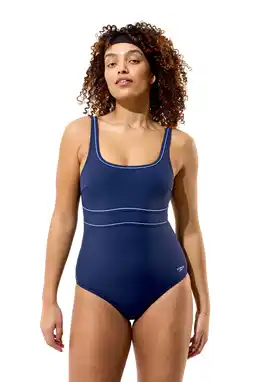 Wehkamp Speedo Luna Lustre Shape Comprex Ultra corrigerend badpak - donkerblauw aanbieding