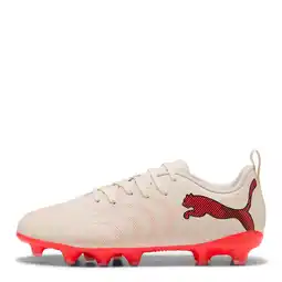 Wehkamp Puma Future 9 Play junior imitatieleren voetbalschoenen - beige/rood aanbieding