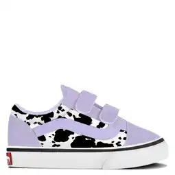 Wehkamp Vans Old Skool leren sneakers met koeienprint - lila/zwart aanbieding