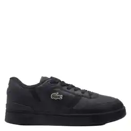 Wehkamp Lacoste T-Clip leren sneakers met logo - zwart aanbieding