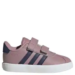 Wehkamp adidas Sportswear VL Court 3.0 leren sneakers - roze/donkerblauw aanbieding