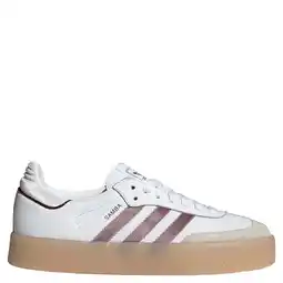 Wehkamp adidas Originals Sambae chunky leren sneakers - wit/donkerrood aanbieding