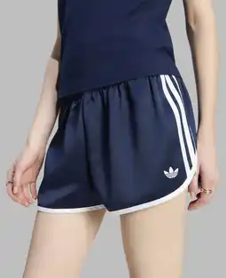 Wehkamp adidas Originals Sprinter Satin short - donkerblauw/wit aanbieding