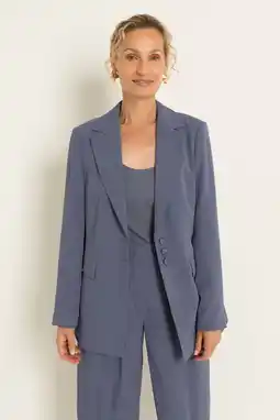 Wehkamp Claudia Sträter regular fit blazer - grijsblauw aanbieding