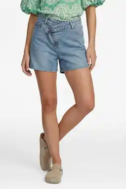 Wehkamp FLURESK regularwaist short medium blue denim aanbieding