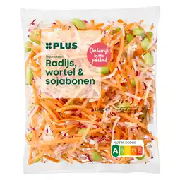 PLUS PLUS Rauwkost radijs, wortel, sojaboon aanbieding