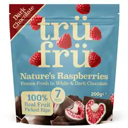 PLUS Trüfrü Framboos pure chocolade aanbieding