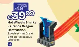 Dreamland Hot Wheels Sharks vs. Dinos Dragon Destruction aanbieding
