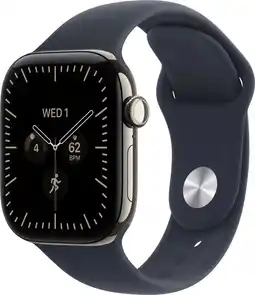 Coolblue Apple Watch Series 12 Cellular 42mm Titanium Naturel Sportband S/M aanbieding