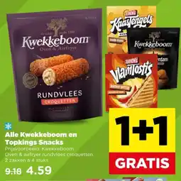 PLUS Alle Kwekkeboom en Topkings Snacks aanbieding
