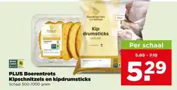 PLUS PLUS Boerentrots Kipschnitzels en kipdrumsticks aanbieding