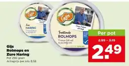PLUS Gijs Rolmops en Zure Haring aanbieding