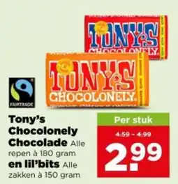 PLUS Tony's Chocolonely Chocolade aanbieding