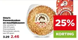 PLUS Oma's Pannenkoeken en maaltijdsauzen aanbieding