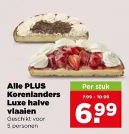 PLUS Alle PLUS Korenlanders Luxe halve vlaaien aanbieding