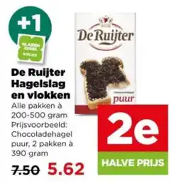 PLUS De Ruijter Hagelslag en vlokken aanbieding
