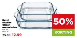 PLUS Dutch Kitchen Glazen ovenschalen aanbieding