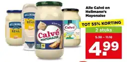 PLUS Alle Calvé en Hellmann's Mayonaise aanbieding