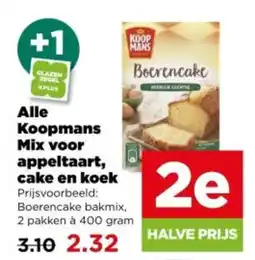 PLUS Alle Koopmans Mix voor appeltaart, cake en koek aanbieding