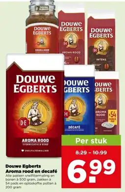 PLUS Douwe Egberts Aroma rood en decafé aanbieding