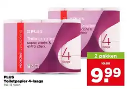 PLUS PLUS Toilet papier 4-laags aanbieding