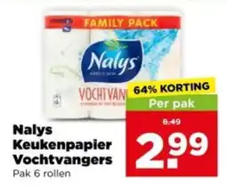 PLUS Nalys Keukenpapier Vochtvangers aanbieding