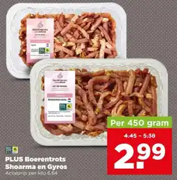 PLUS PLUS Boerentrots Shoarma en Gyros aanbieding