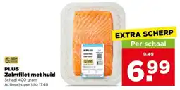 PLUS PLUS Zalmfilet met huid aanbieding