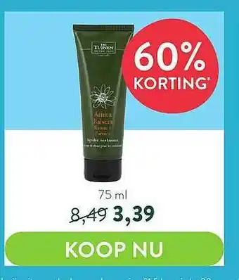 Holland & Barrett De Tuinen Arnica Balsem 60% Korting aanbieding