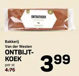 Ekoplaza Bakkerij Van der Westen ONTBIJTKOEK aanbieding