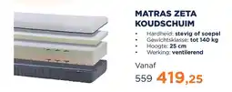 TotaalBED Matras Zeta Koudschuim aanbieding