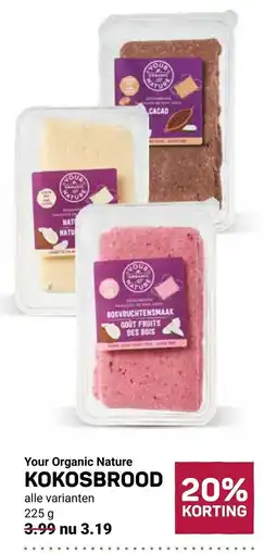 Ekoplaza Your Organic Nature KOKOSBROOD aanbieding