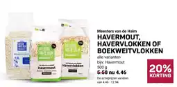 Ekoplaza Meesters van de Halm Havermout, Havervlokken of Boekweitvlokken aanbieding