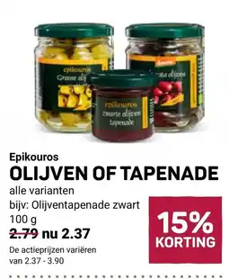 Ekoplaza Epikouros olijven of tapenade aanbieding