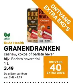 Ekoplaza Rude Health granendranken aanbieding