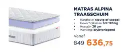 TotaalBED Matras alpina traagschuim aanbieding