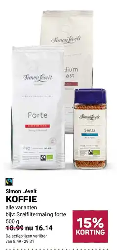 Ekoplaza Simon Lévelt koffie aanbieding