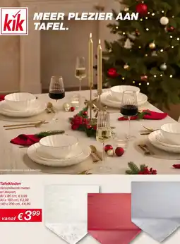Kik kik tafelkleden aanbieding