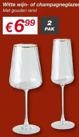 Kik Witte Wijn of Champagneglazen aanbieding