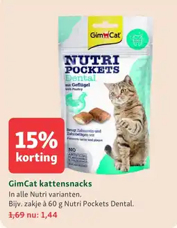 Maxi Zoo GimCat Nutri Pockets Dental aanbieding