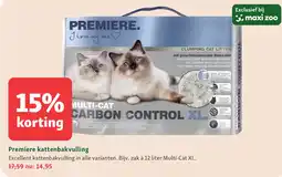 Maxi Zoo Premiere kattenbakvulling aanbieding