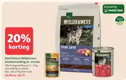 Maxi Zoo Real Nature Wilderness hondenvoeding en -snacks aanbieding