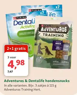 Maxi Zoo Adventuros & Dentalife hondensnacks aanbieding